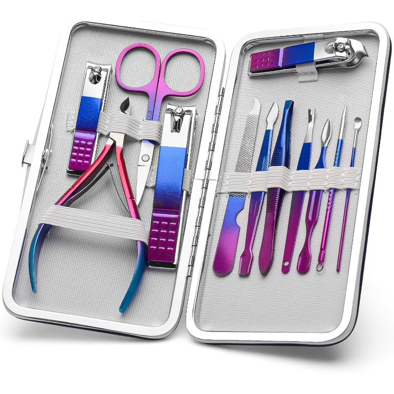 Mens Grooming Kit Gift - Manicure Set Nail Clippers Pedicure Kit