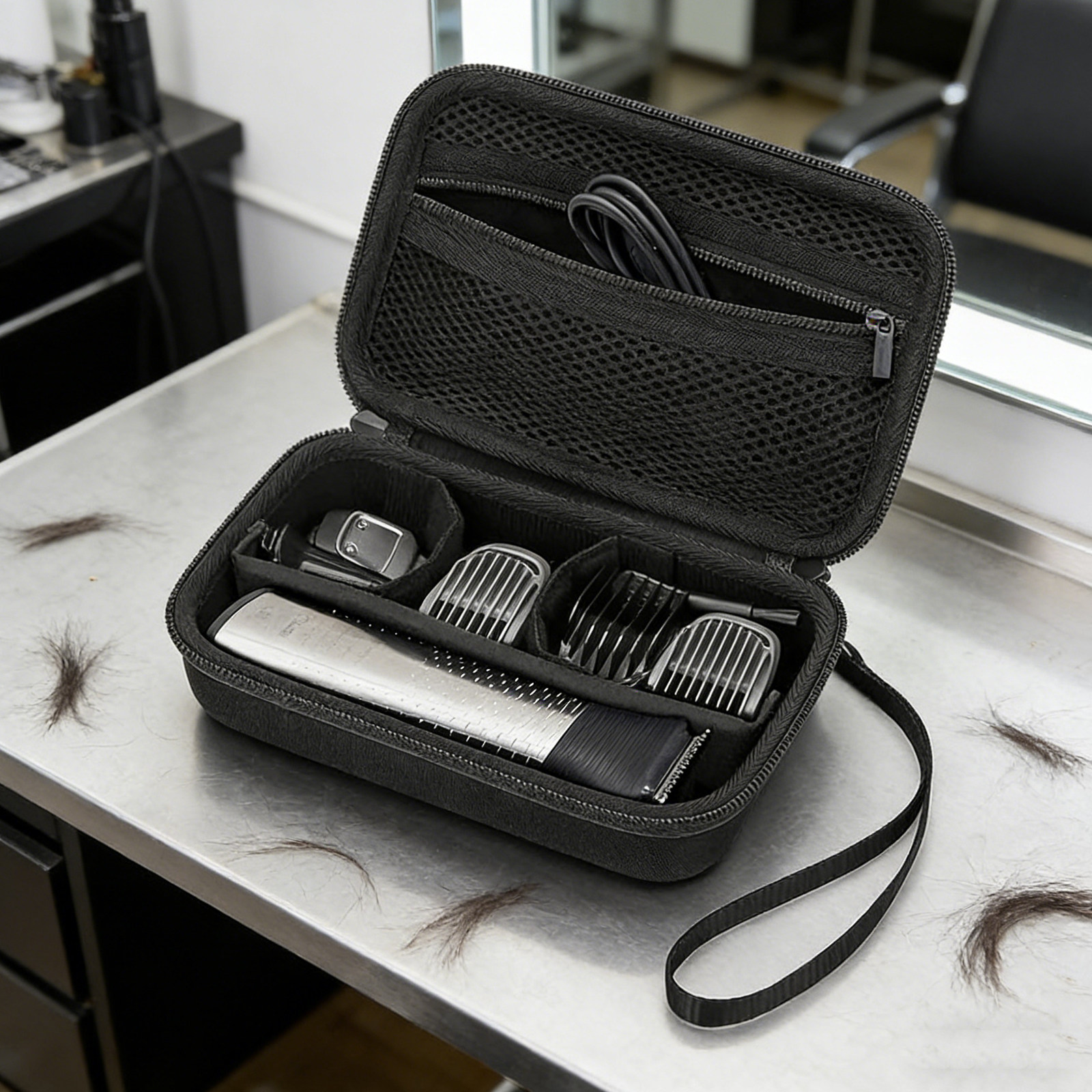 Men'S Grooming Organizer - Hard Shell Razor Case Electric Trimmer
