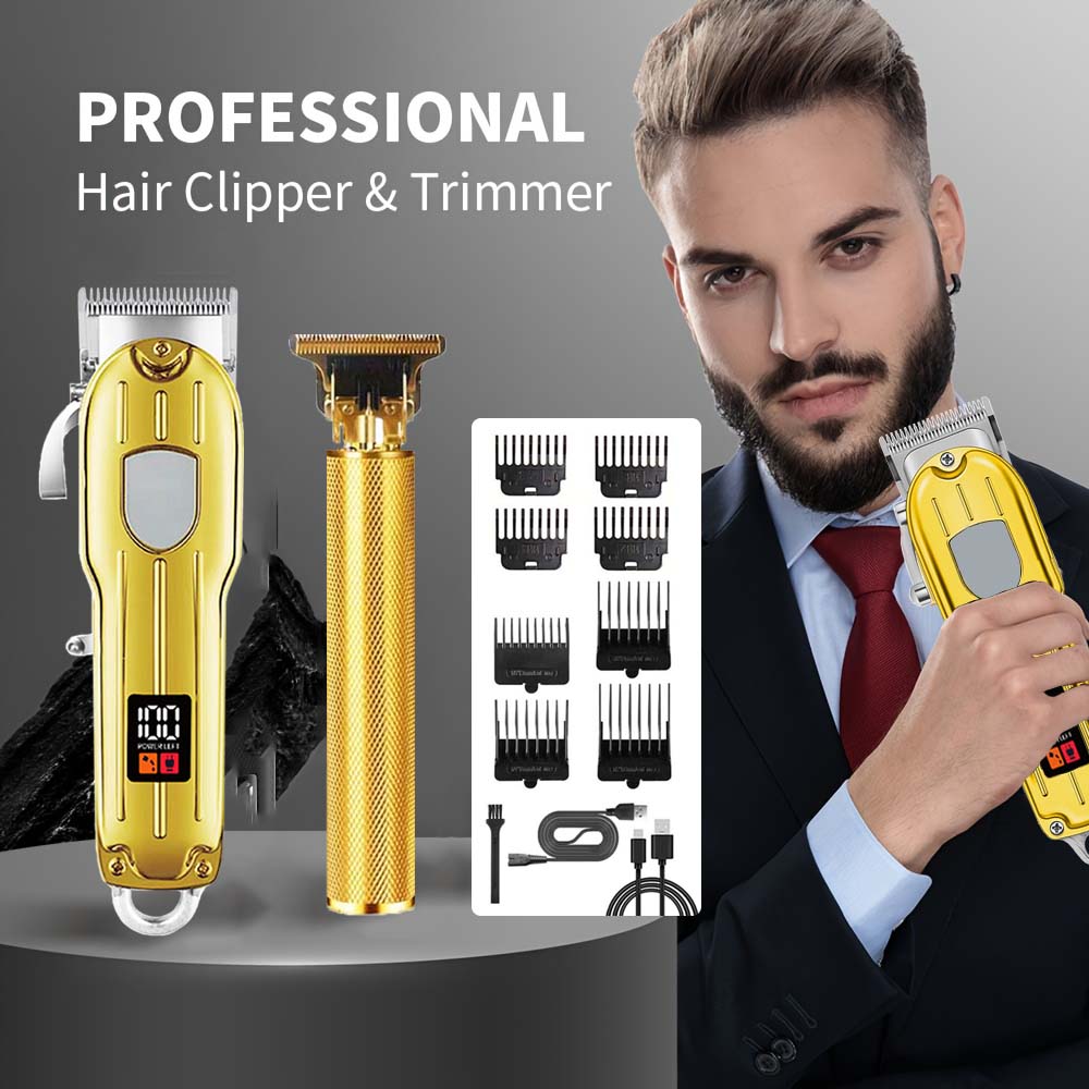 Men'S Grooming Clippers - 2 in 1 Electric Hair Clipper