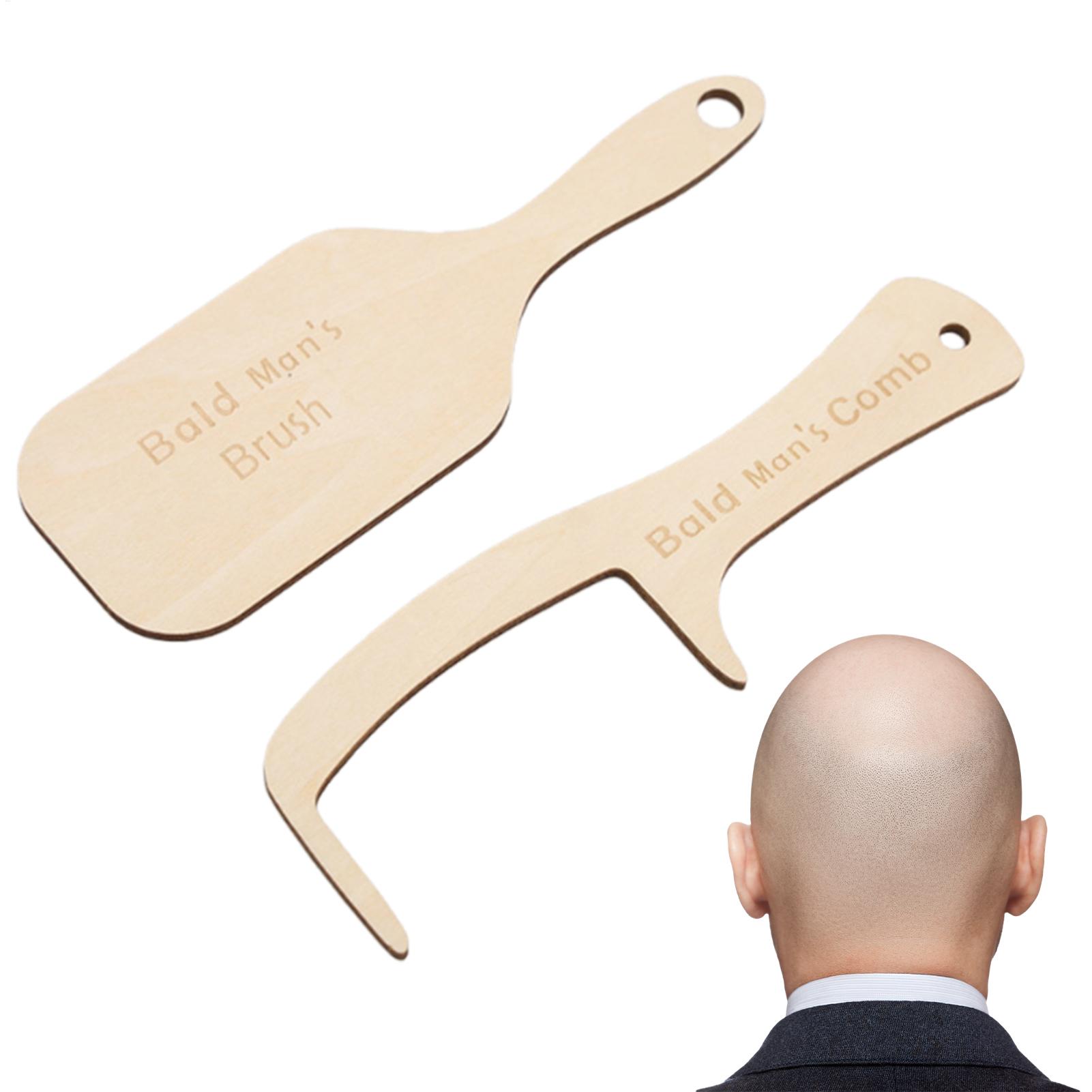Men'S Grooming Organizer - 2pcs Funny Bald Man Grooming Tool