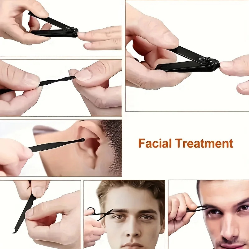 7-24pcs Professional  Nail Cli - đánh giá và giá Nail Care Kit Mens