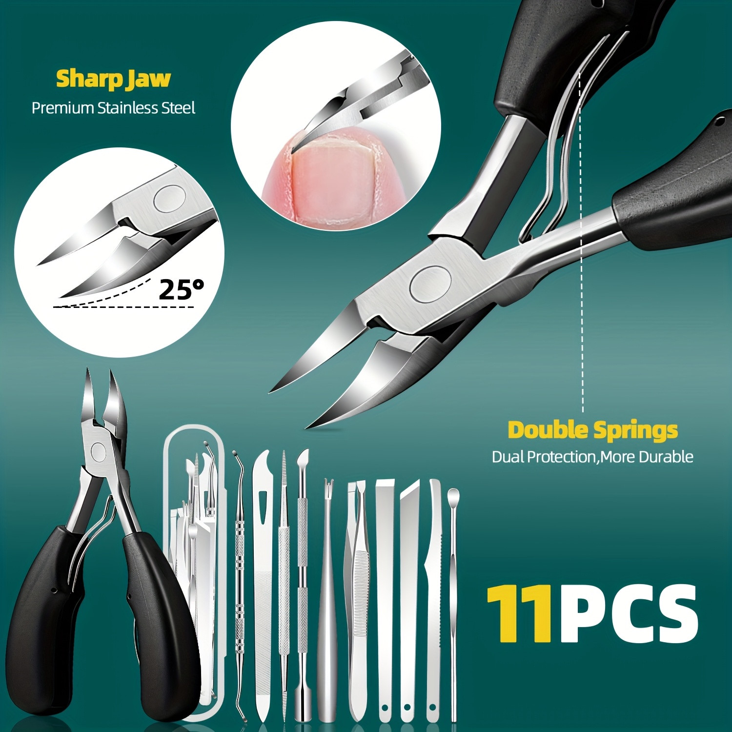 1/11/12pcs Stainless Steel Toe - đánh giá và giá Nail Care Kit Mens