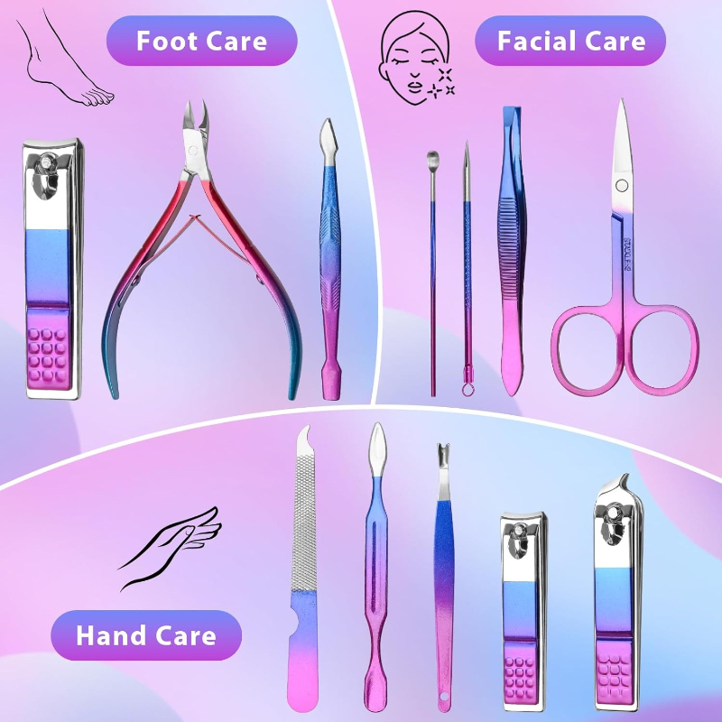 Manicure Set Nail Clippers Ped - đánh giá và giá Mens Grooming Kit Gift