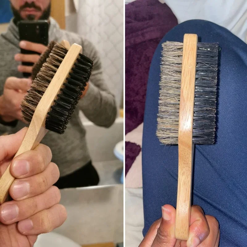 Beard Brush with Natural Woode - đánh giá và giá Men'S Grooming Organizer