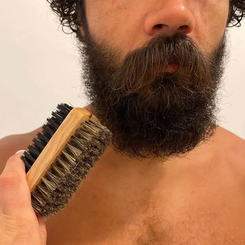 Beard Brush with Natural Woode - đánh giá và giá Men'S Grooming Organizer