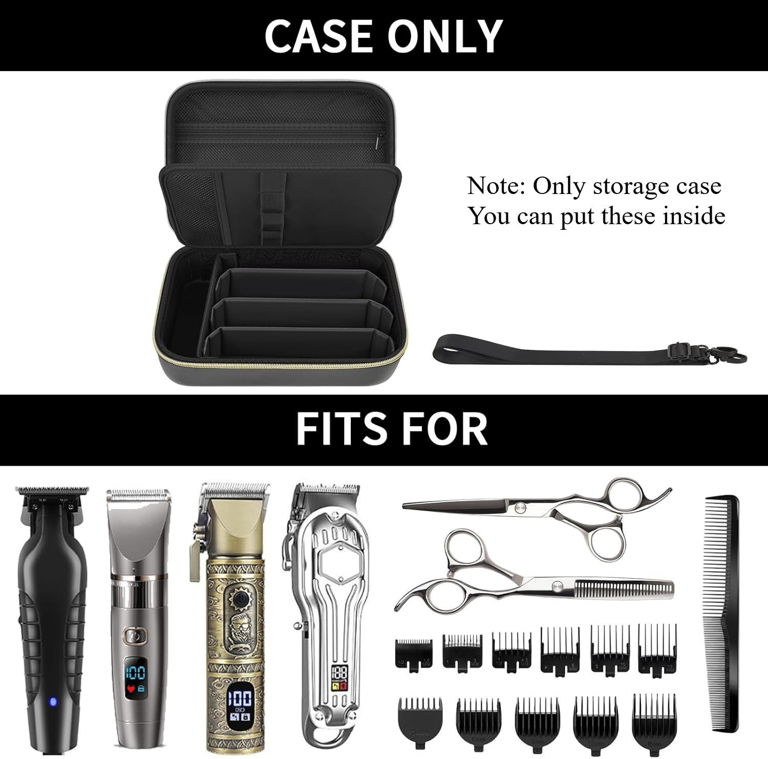 Barber Case for Hair Clippers  - đánh giá và giá Men'S Grooming Organizer