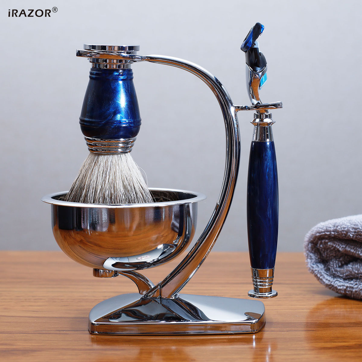 iRAZOR Royal Blue Luxury Men's - đánh giá và giá Mens Grooming Kit Gift
