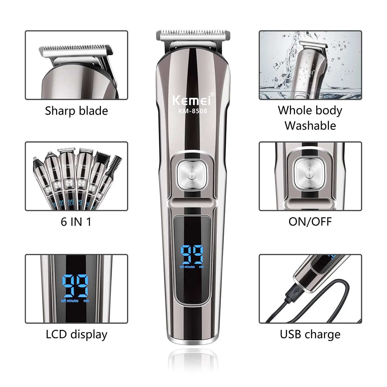 Kemei Professional Multifuncti - đánh giá và giá Men'S Grooming Organizer